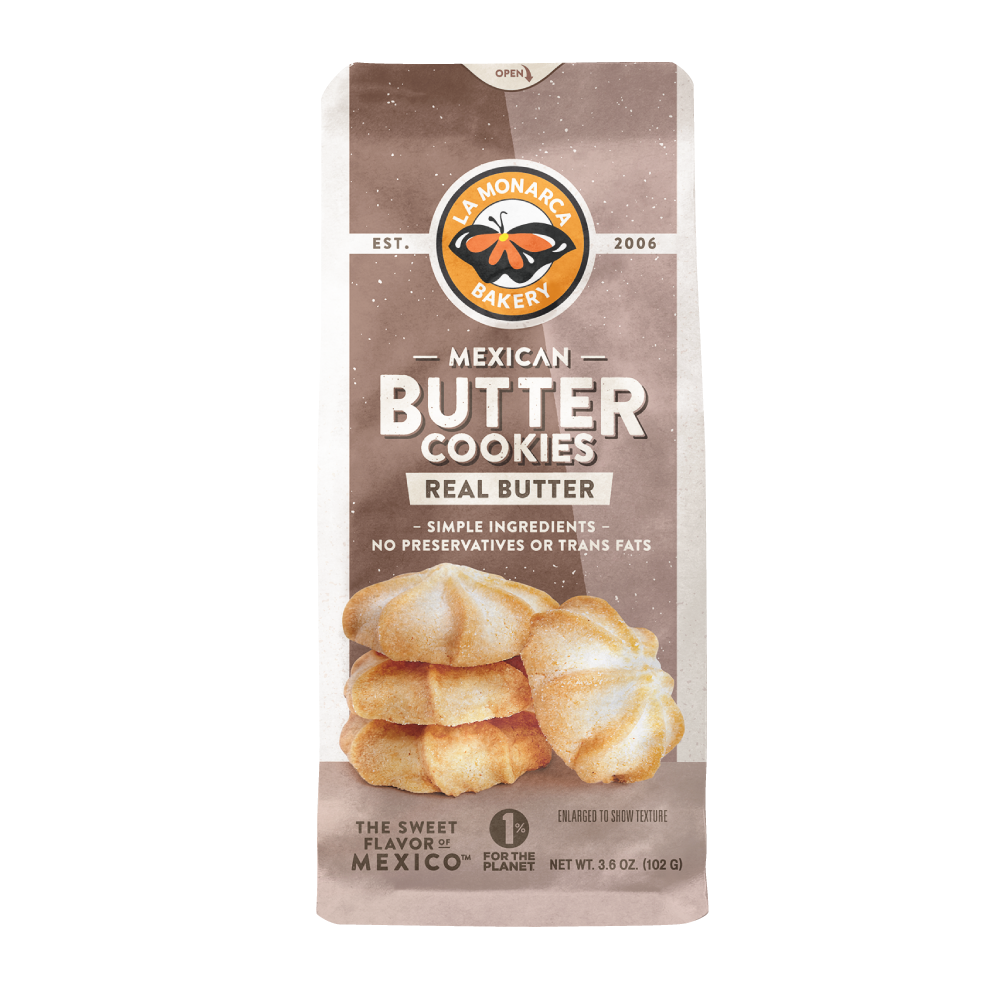 Mexican Butter Cookies 3 oz Bag Front