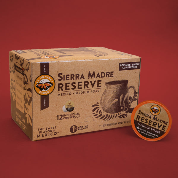 Sierra Madre Reserve Coffee KCUP 12 Count Box with single pod