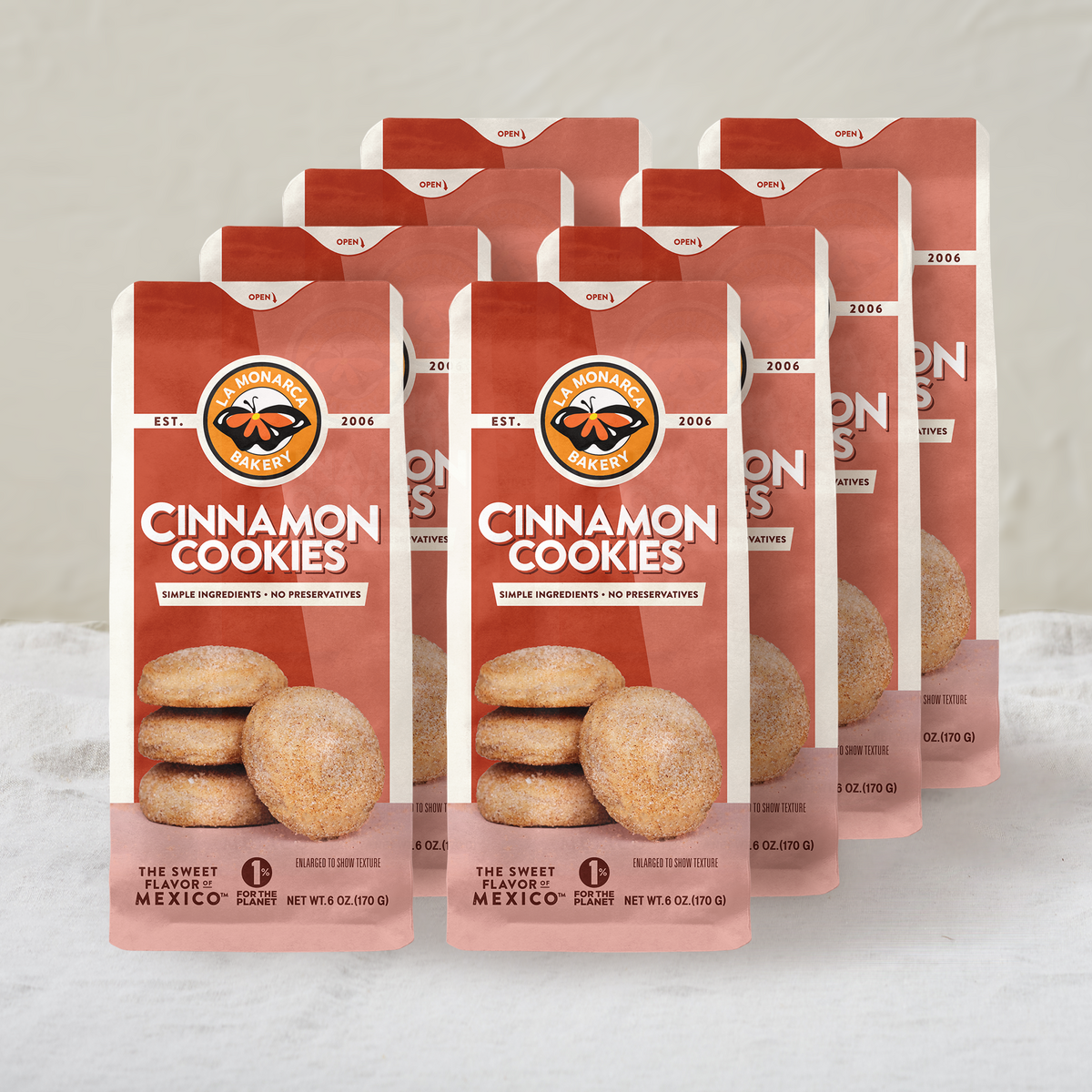 Cinnamon Cookie Case of 8– La Monarca Bakery
