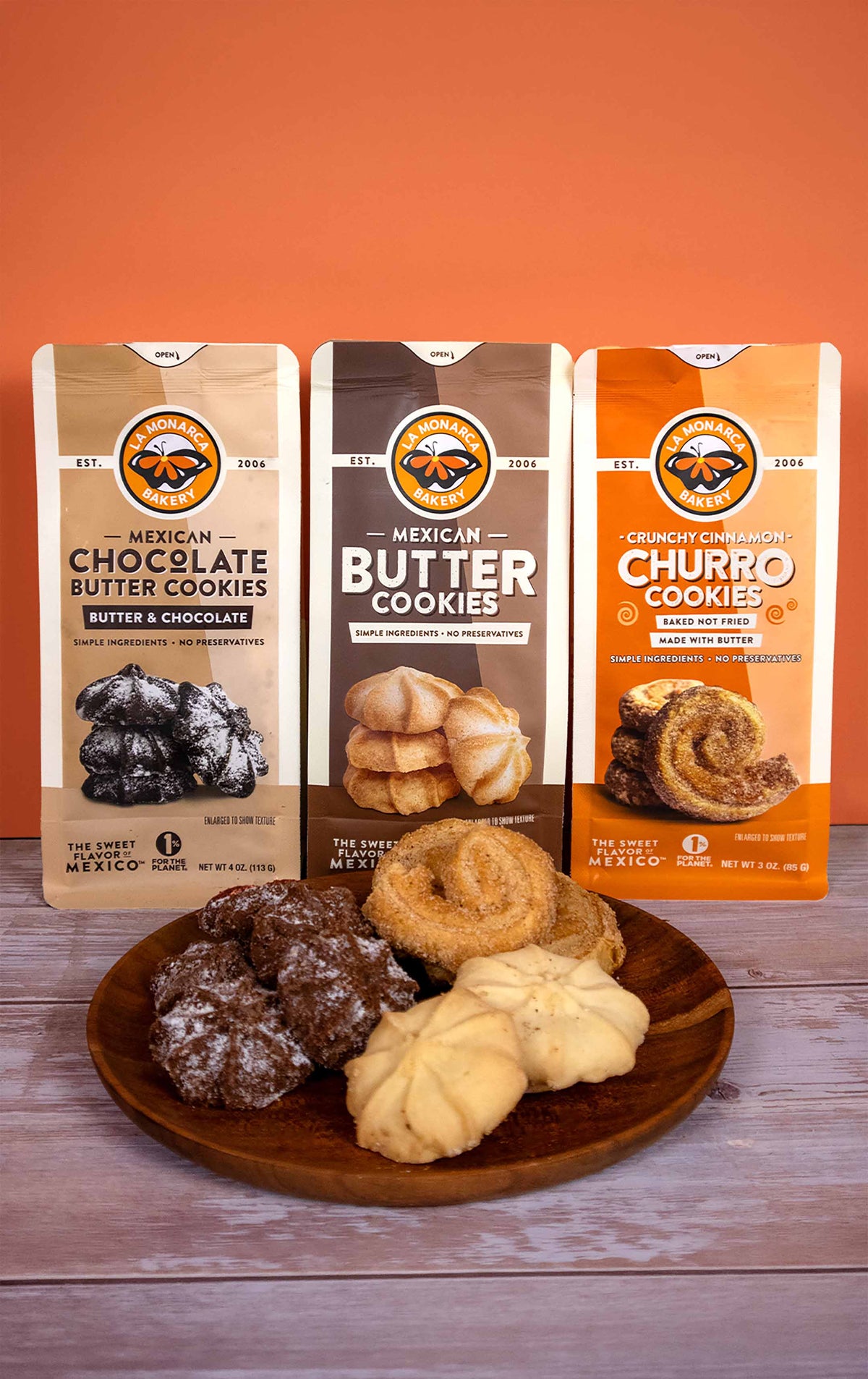 Mexican Cookie Variety Pack - Chocolate Butter, Butter and Churro