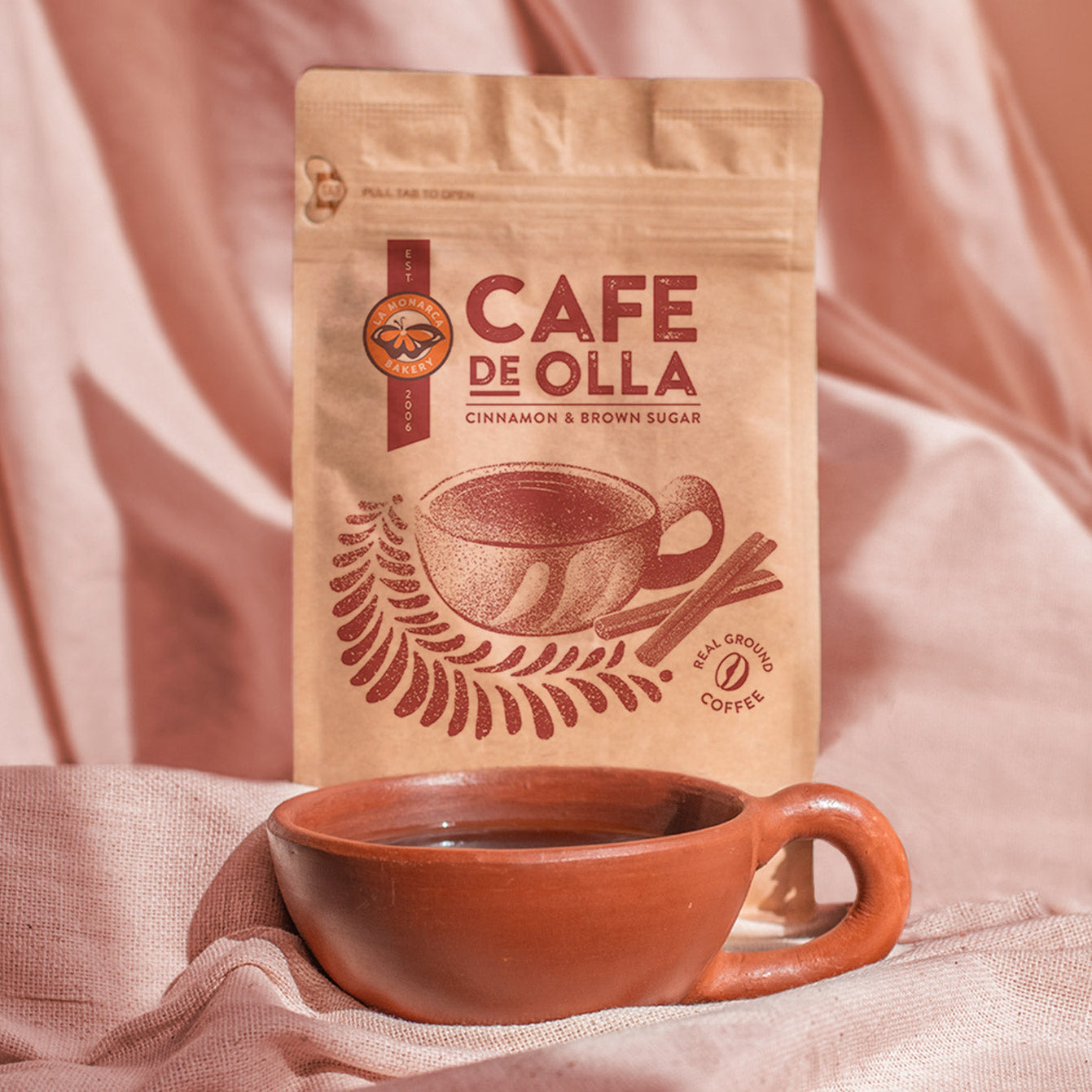 Cafe de Olla Mexican Coffee with Cinnamon & Brown Sugar La Monarca Bakery