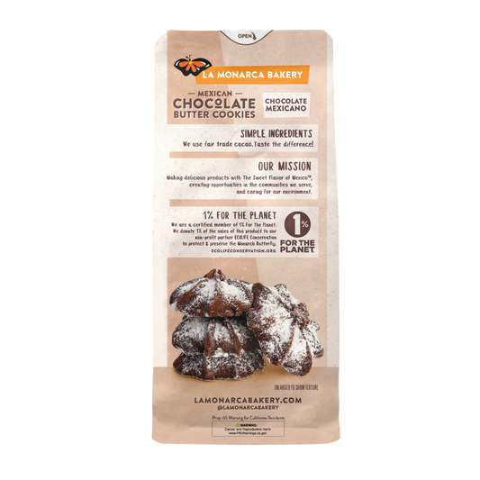 Mexican Chocolate Butter Cookies 4 oz Bag Back