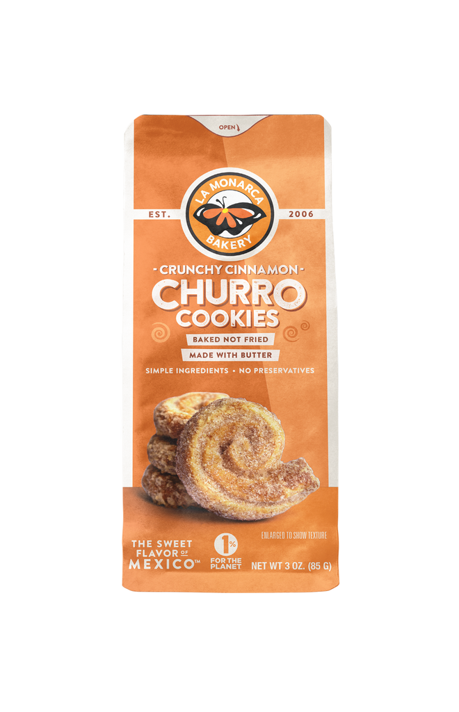 La Monarca Bakery Churro Cookies 3 oz Bag Front