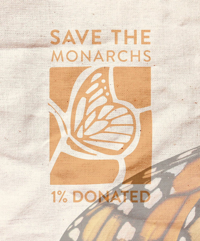 Save the Monarchs 1% Donated Graphic
